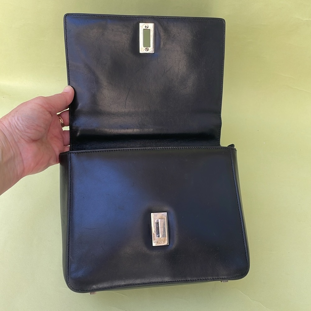 Vintage 90’s black/silver Gucci mini bag with removable shoulder strap - Picture 13 of 17